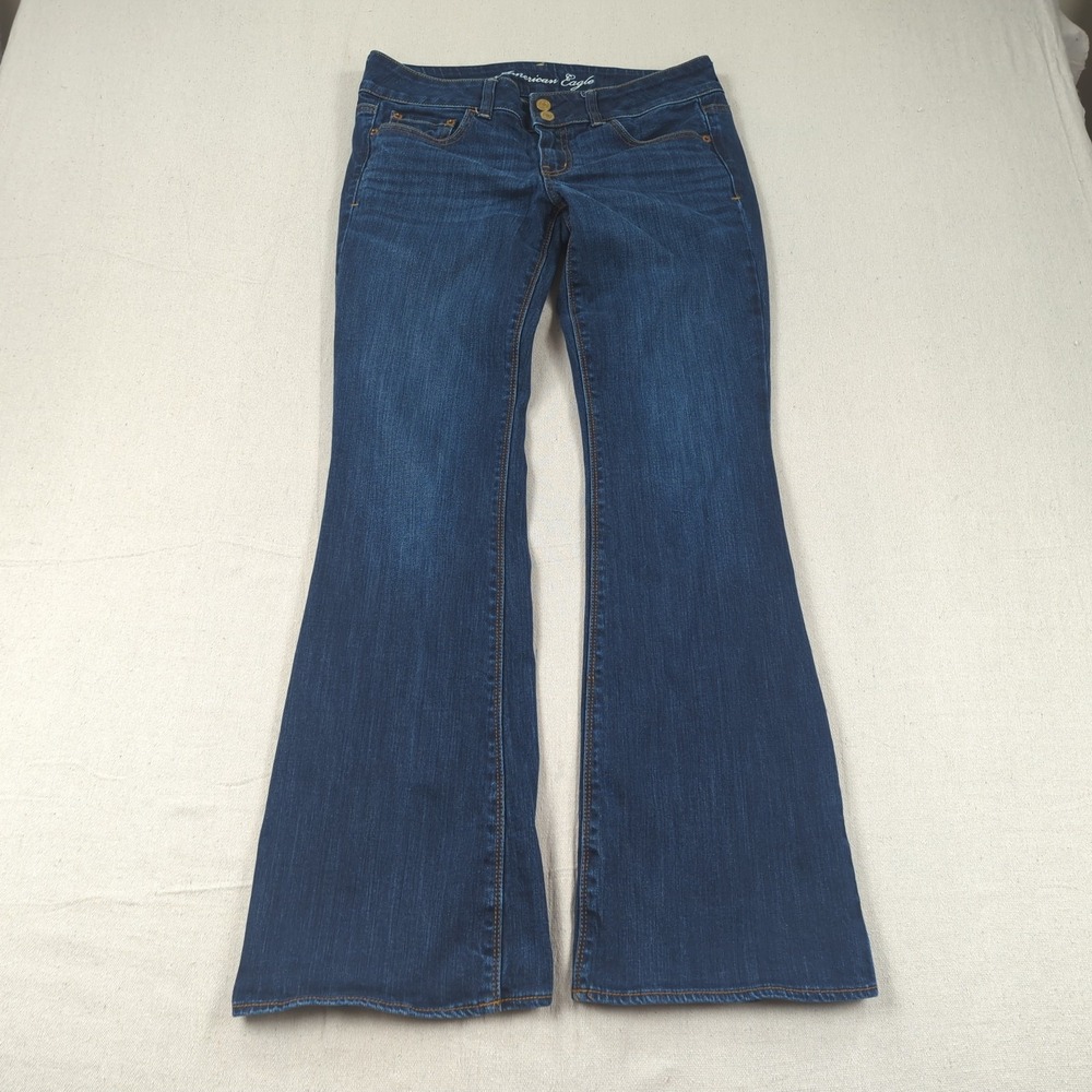 American Eagle Jeans Womens 8 Blue Artist Flare Stretch Boho Hippie